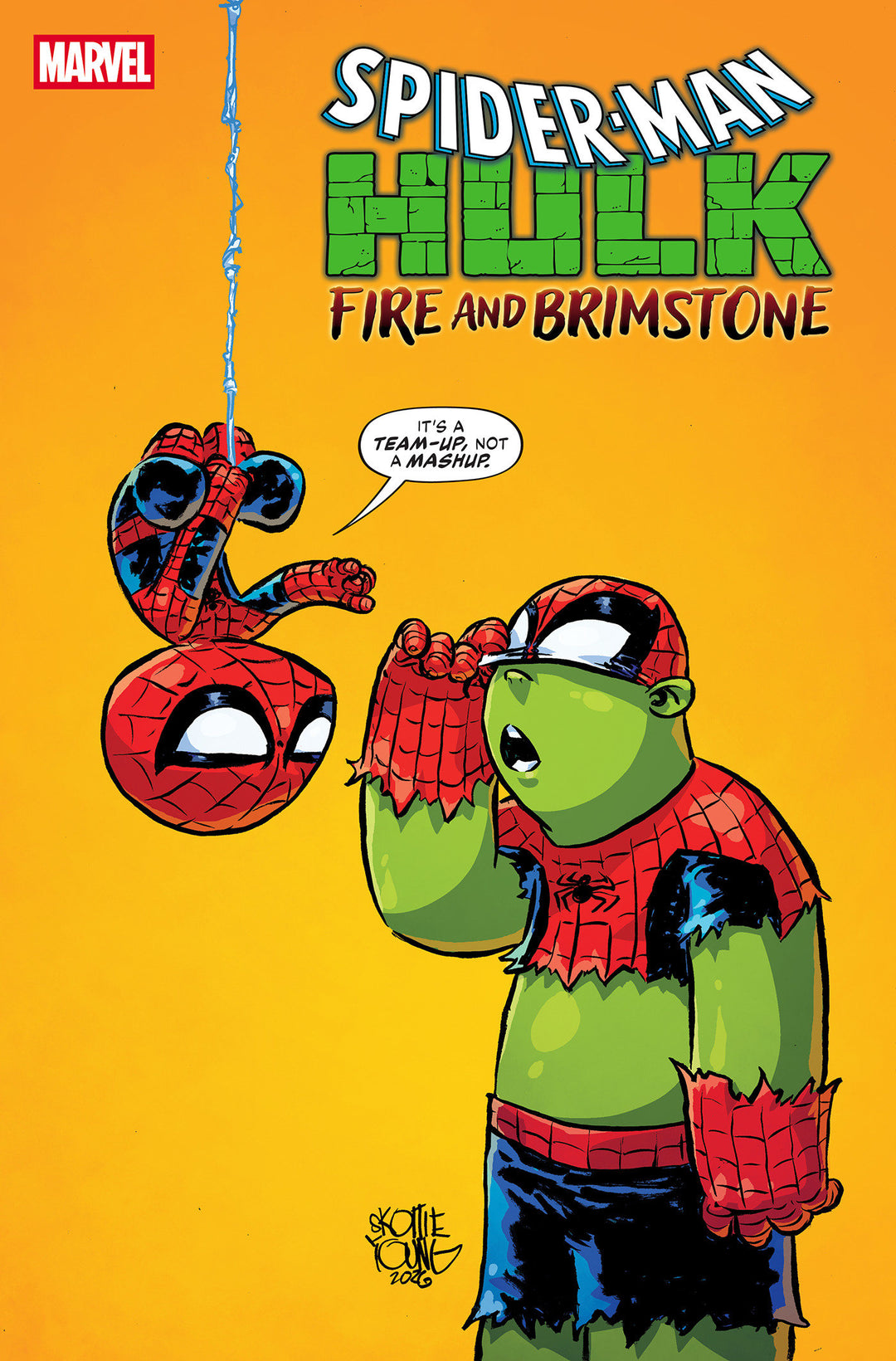Spider-Man Hulk Fire And Brimstone #1 Skottie Young Variant