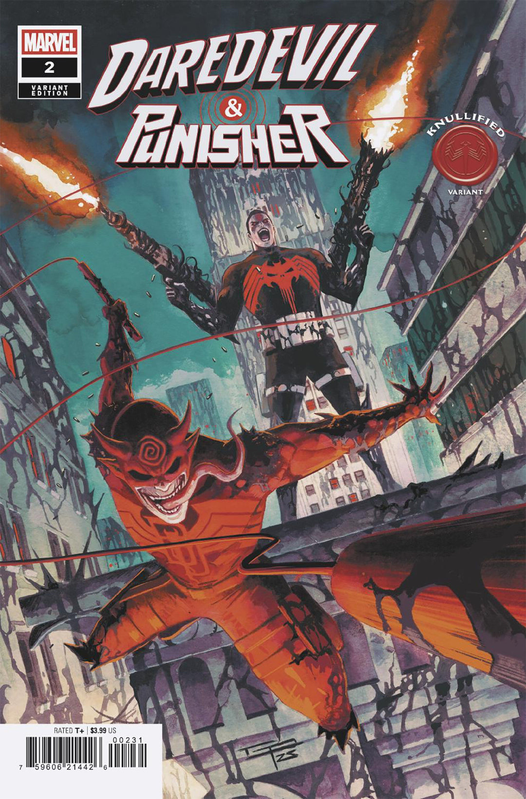 Daredevil Punisher The Devil's Trigger #2 German Peralta Knullified Variant