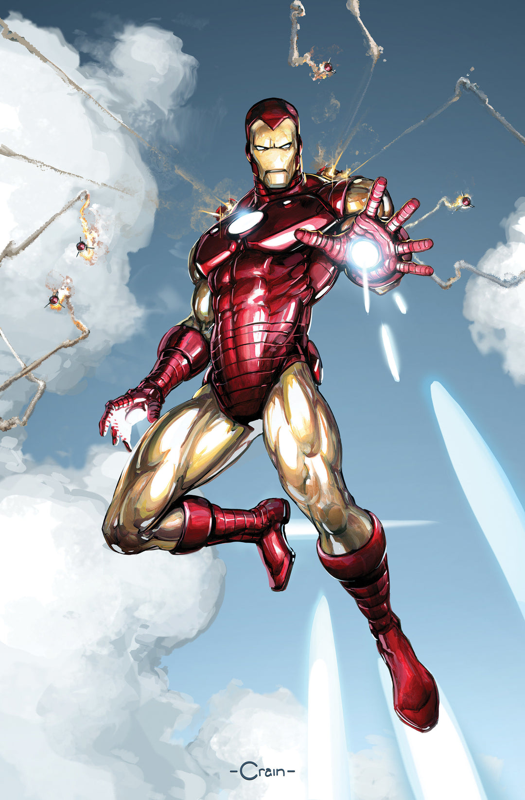 Iron Man #1 1:50 Clayton Crain Full Art Virgin Variant