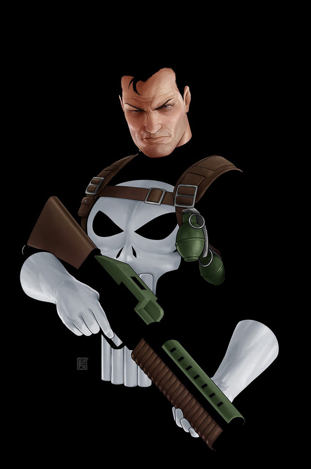 Punisher (2026) #1 John Tyler Christopher Negative Space Full Art Variant