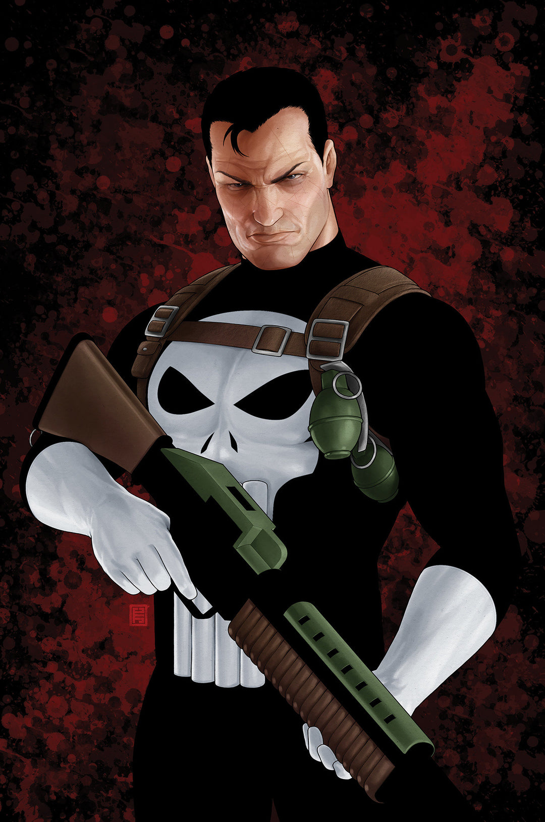 Punisher (2026) #1 Variant (2nd Printing) John Tyler Christopher Negative Space Virgin Edition