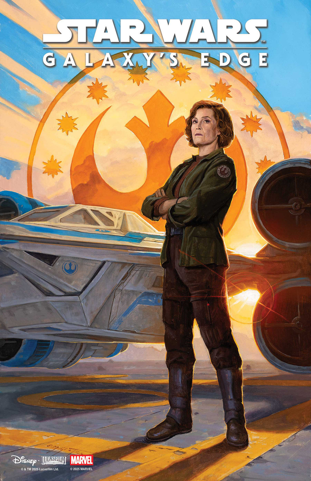 Star Wars Galaxy's Edge Echoes Of The Empire #2 E.M. Gist Mandalorian & Grogu Variant