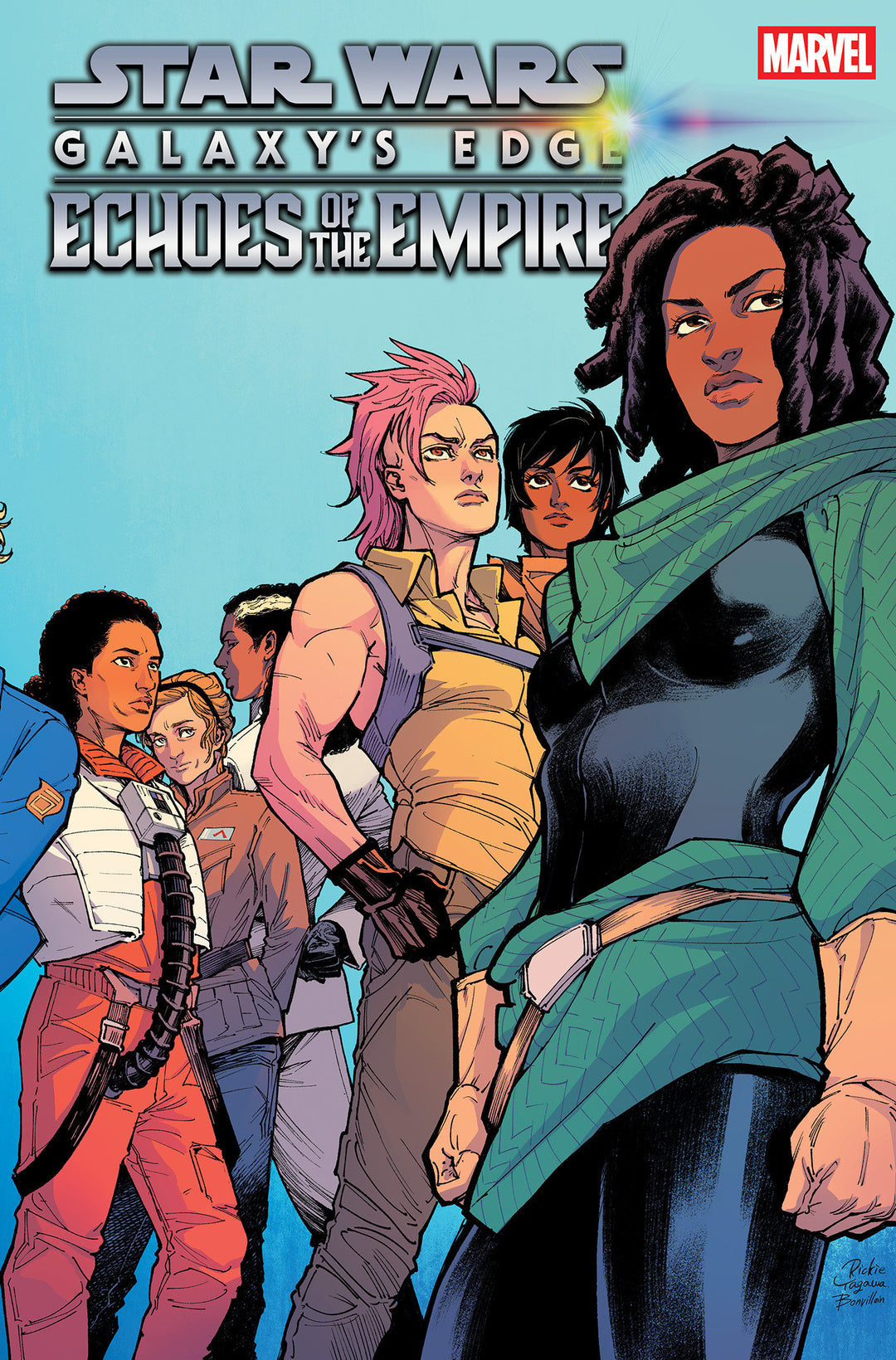 Star Wars Galaxy's Edge Echoes Of The Empire #3 Rickie Yagawa 3 Part Connecting Pride Variant