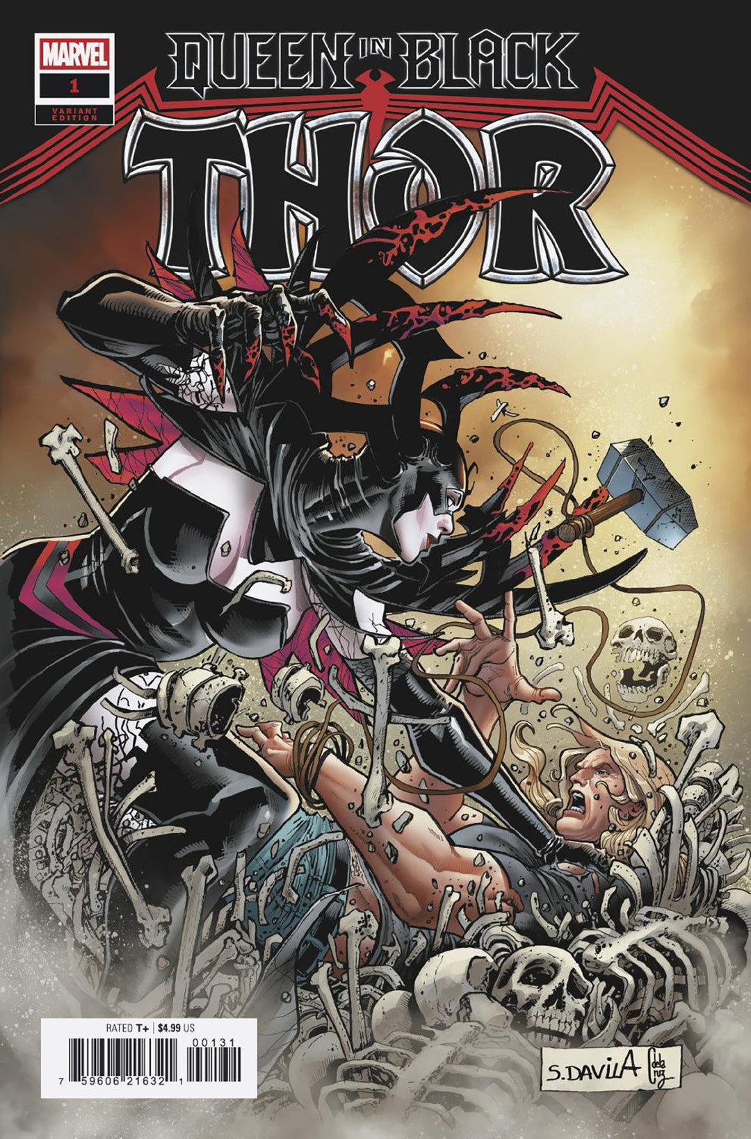 Queen In Black: Thor #1 Sergio Davila Variant [Queen in Black]