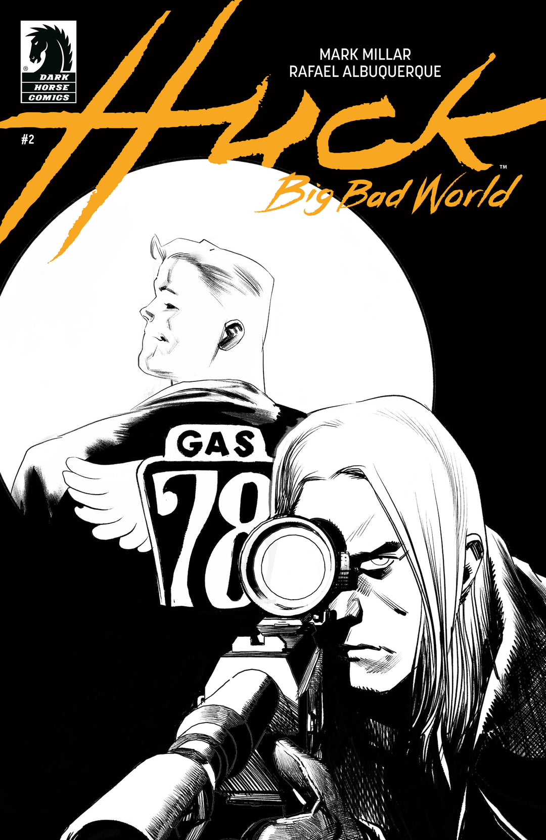 Huck Big Bad World #2 (Cover B) (Black & White) (Rafael Albuquerque)