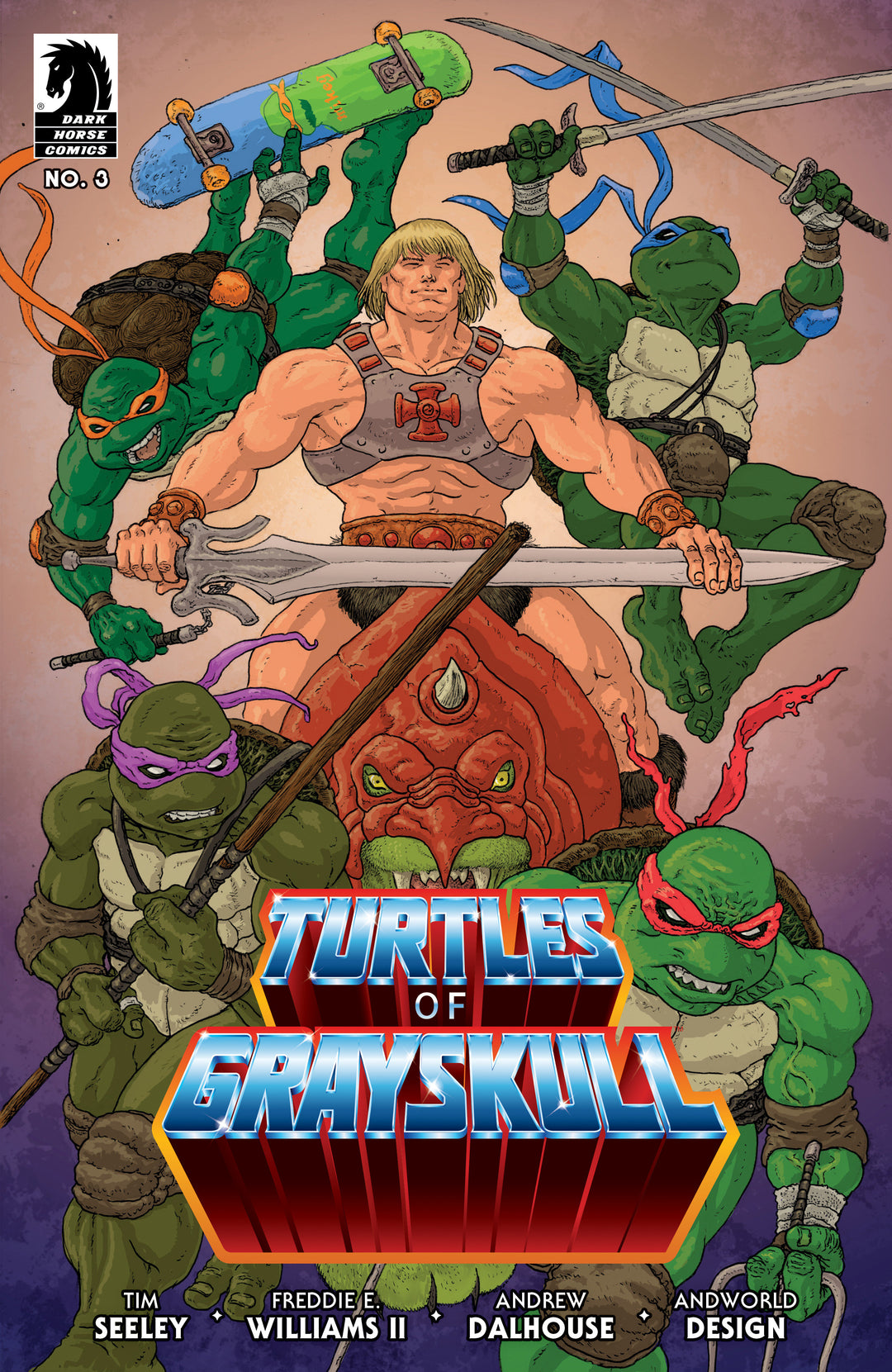 Masters Of The Universe Teenage Mutant Ninja Turtles Turtles Of Grayskull #3 Cover C Villa