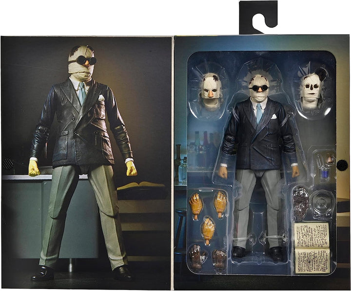 NECA - Universal Monsters - 7” Scale Action Figure - Ultimate Invisible Man Figure (Color)