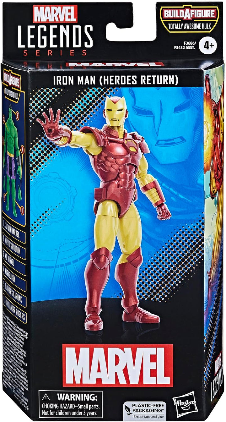 Iron Man (Heroes Return) - Captain Marvel Legends 6in Action Figure (Awesome Hulk BAF)