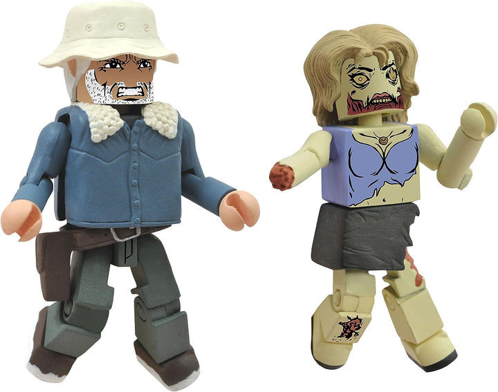 The Walking Dead Series 1 MiniMates Dale Winter Coat & Female Zombie Figure Set
