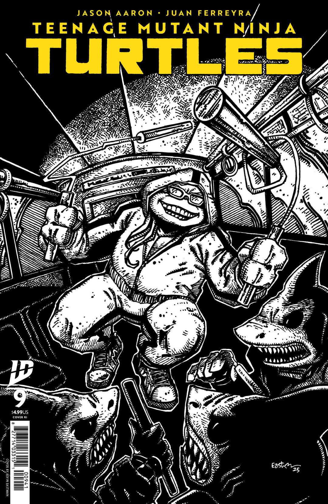 Teenage Mutant Ninja Turtles (2024) #9 Variant F (1:10) Eastman Black & White Inks Edition