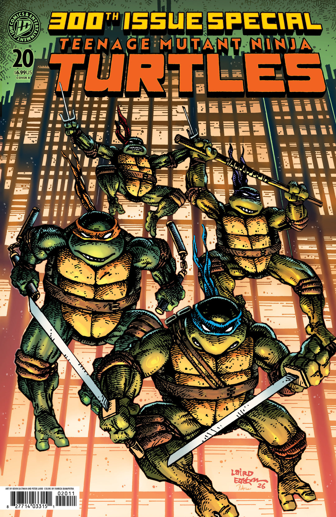 Teenage Mutant Ninja Turtles #20 (2024): 300th Issue Special Variant B (Eastman & Laird)