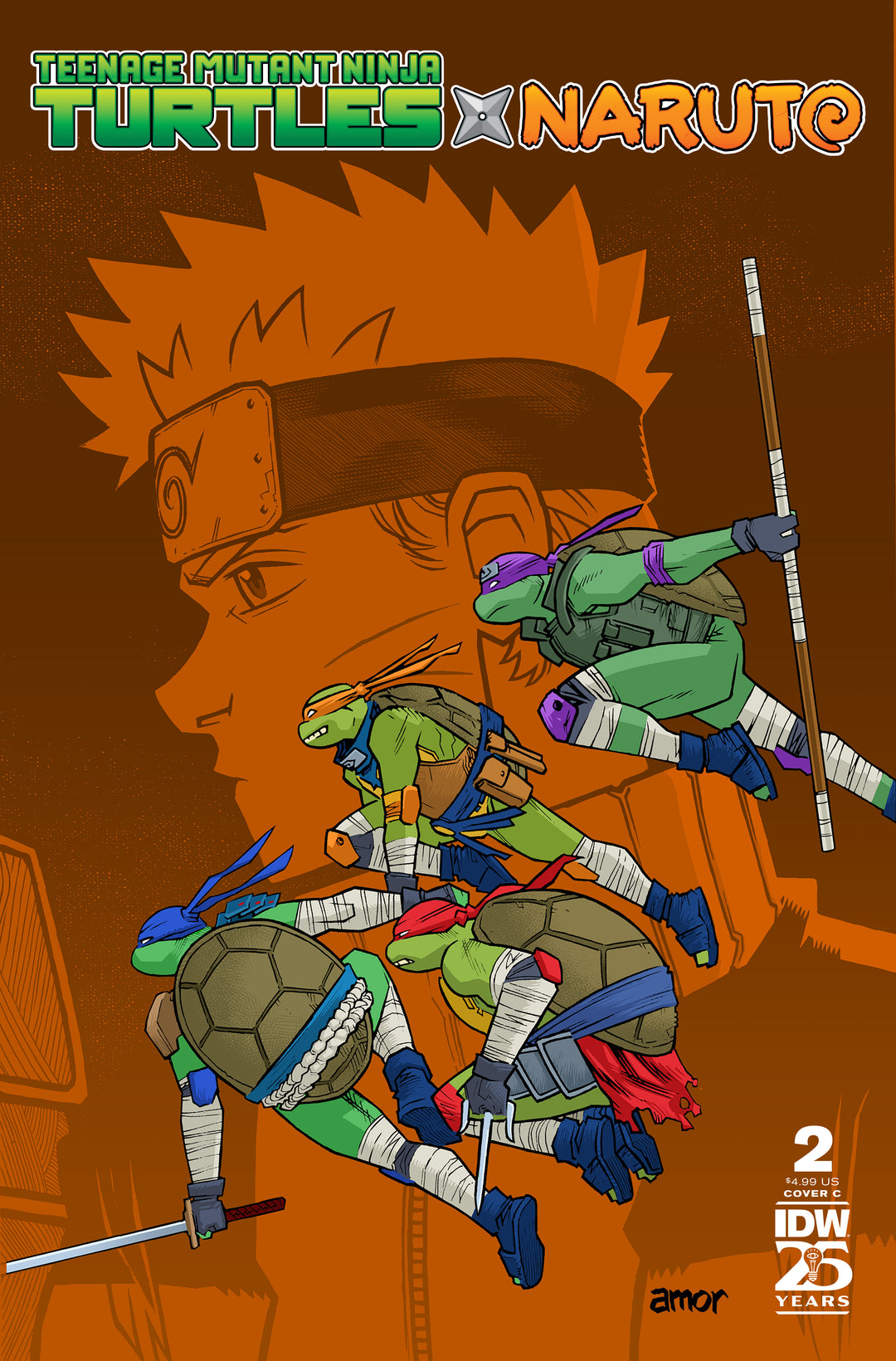 Teenage Mutant Ninja Turtles X Naruto #2 Cover C Amor