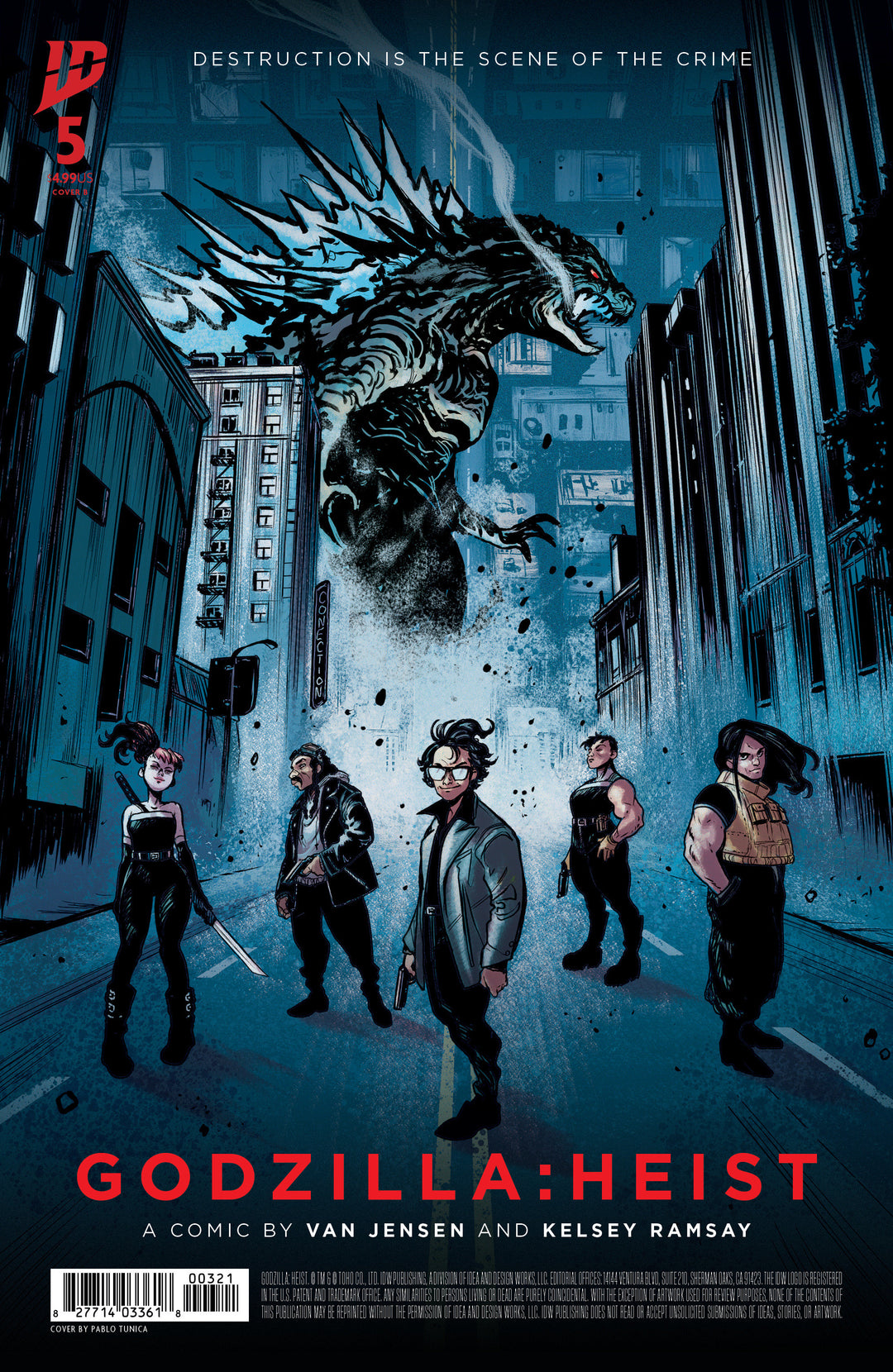 Godzilla Heist #5 Variant B (Tunica Movie Poster Variant)