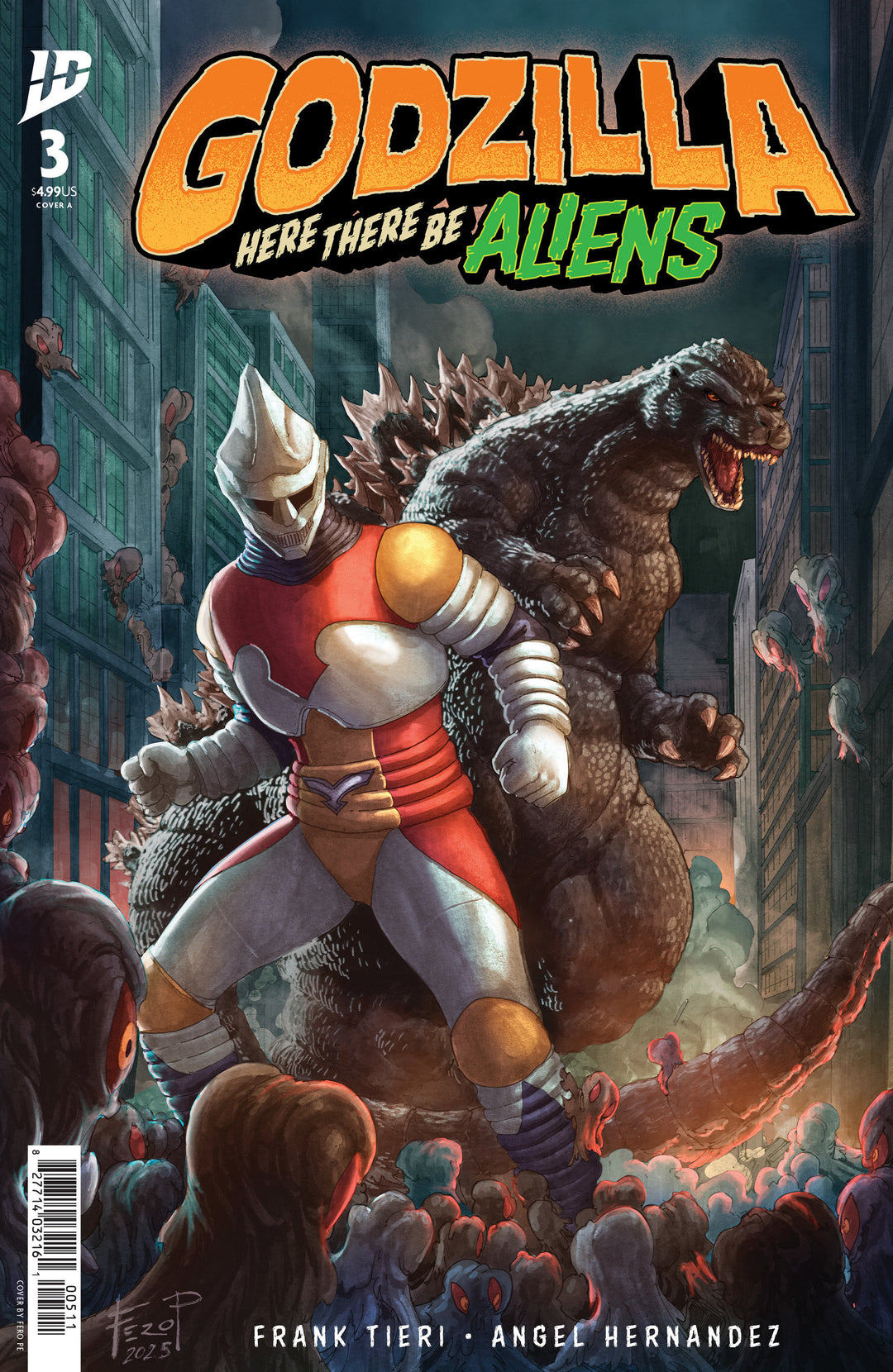 Godzilla Here There Be Aliens #3 Cover A (Pe)