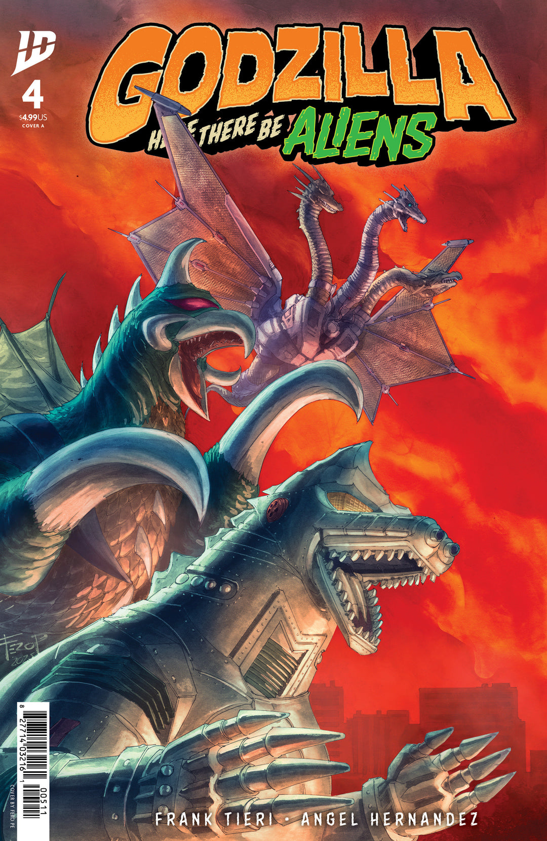 Godzilla Here There Be Aliens #4 Cover A (Pe)