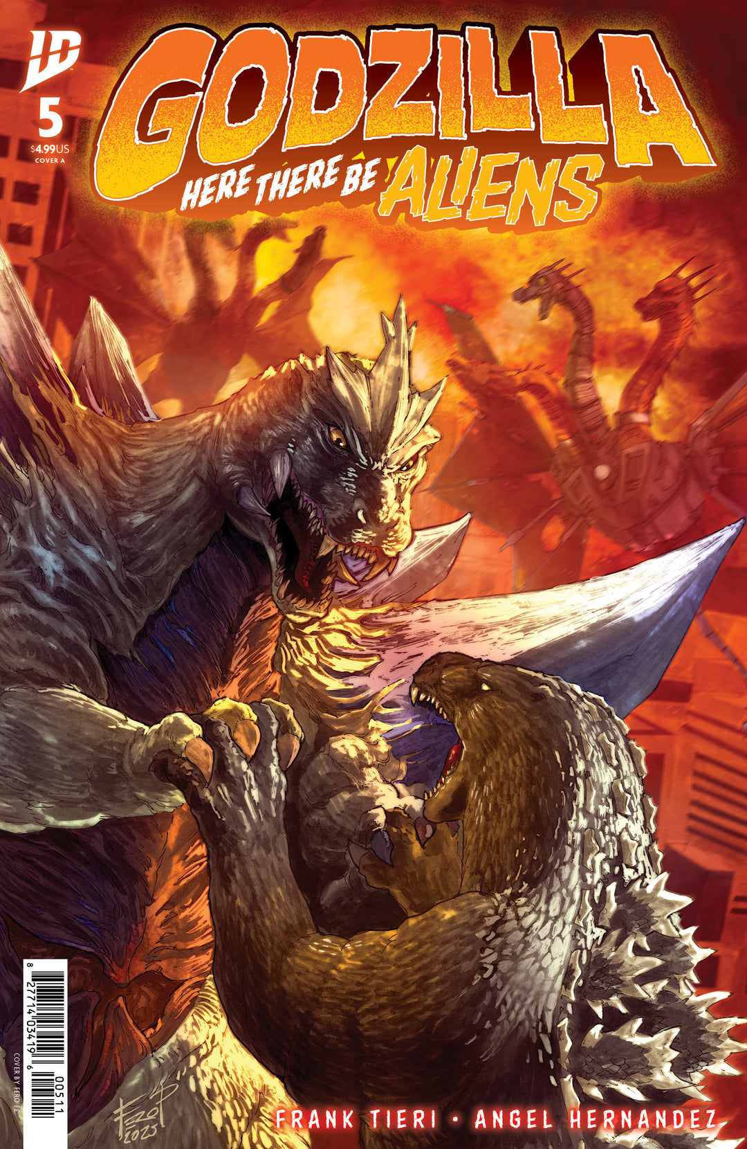 Godzilla Here There Be Aliens #5 Cover A (Pe)