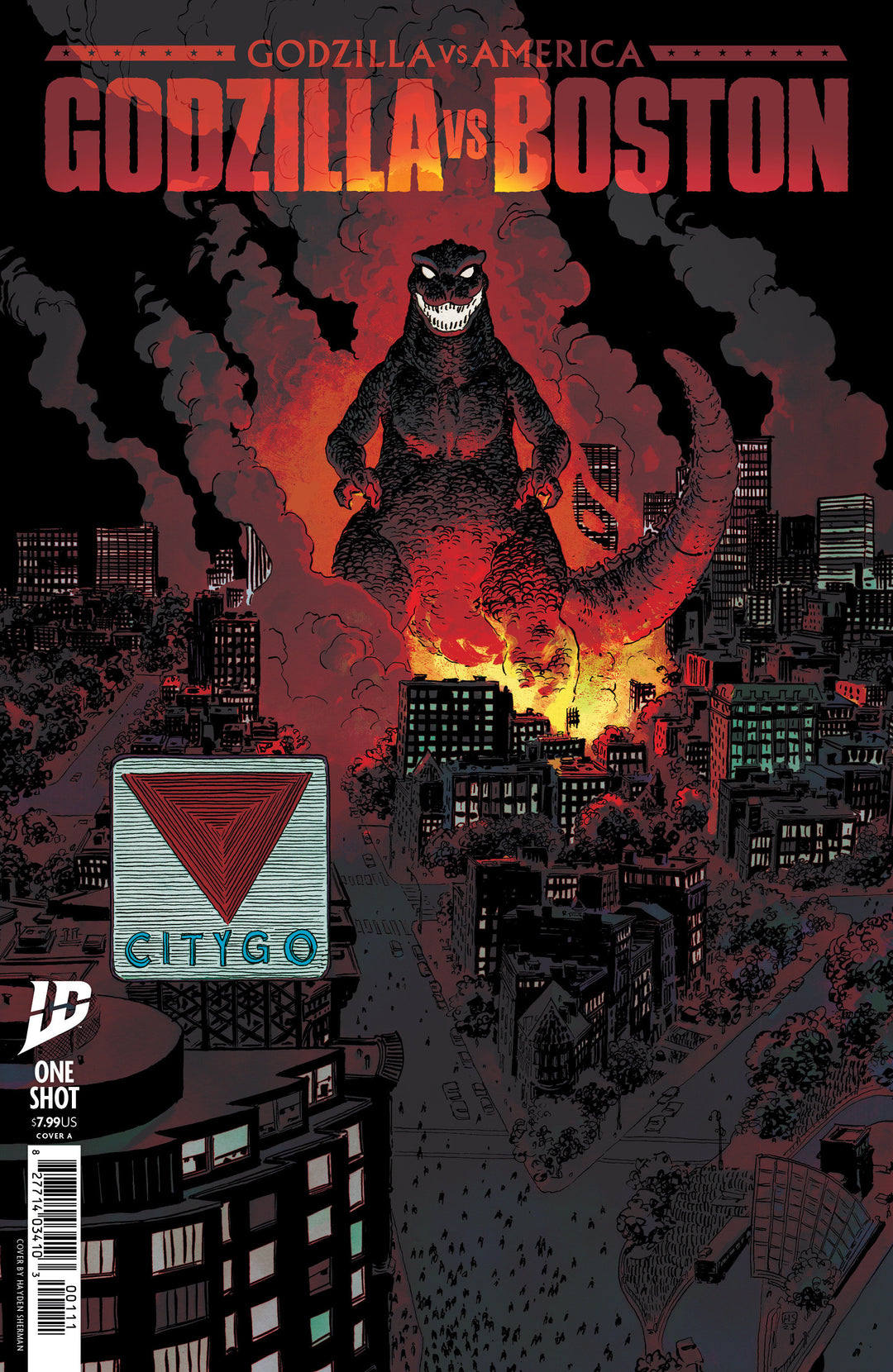 Godzilla vs America Boston (One Shot) Cover A (Sherman)