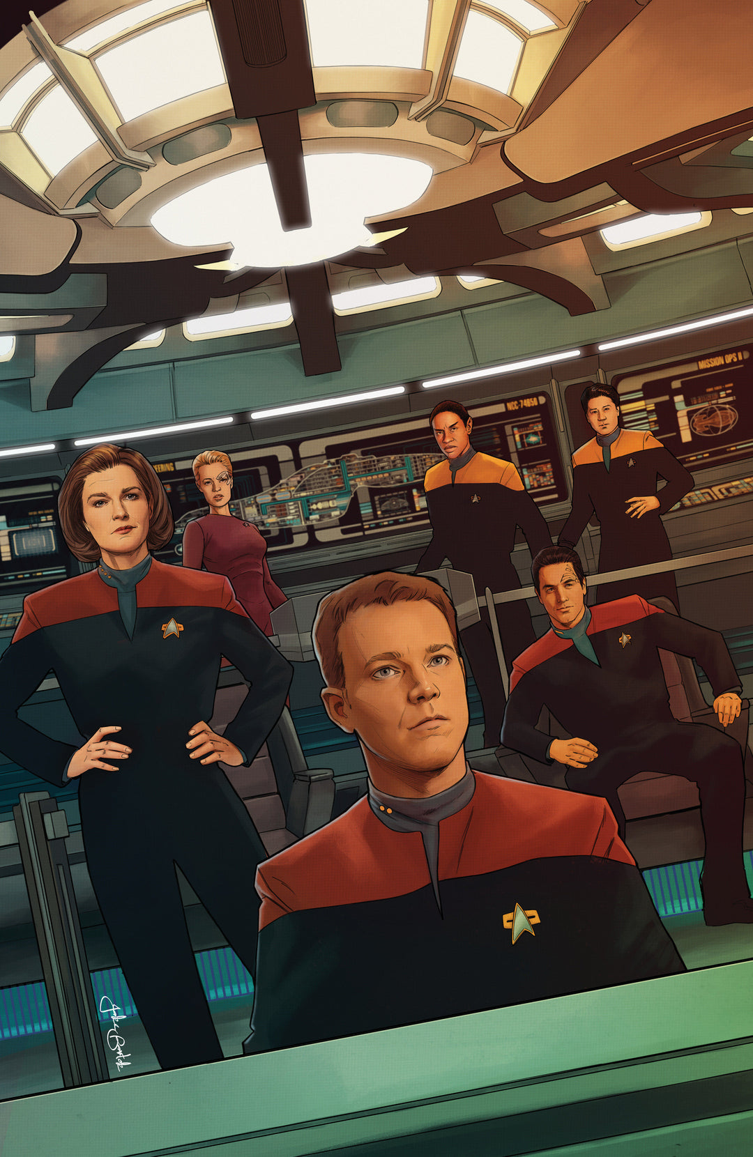 Star Trek Voyager Homecoming #4 Variant C (1:10) (Bartok Full Art)