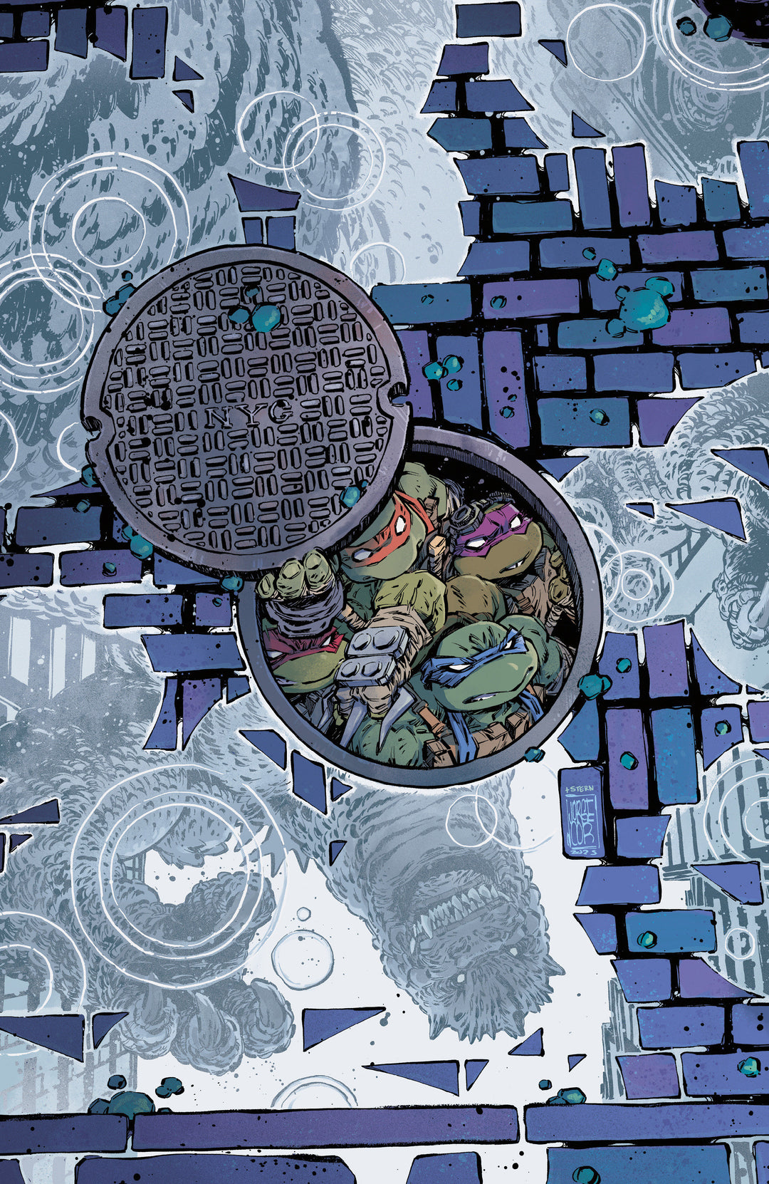 Teenage Mutant Ninja Turtles X Godzilla #4 Variant D 1:25 (Corona Full Art)