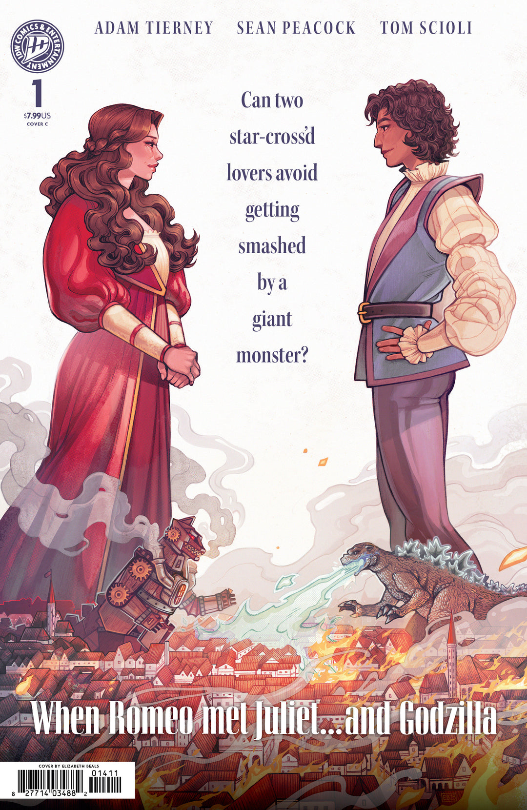 Godzilla's Monsterpiece Theatre Presents Romeo & Juliet & Godzilla (One Shot) Variant C (Beals Movie Homage Cover)