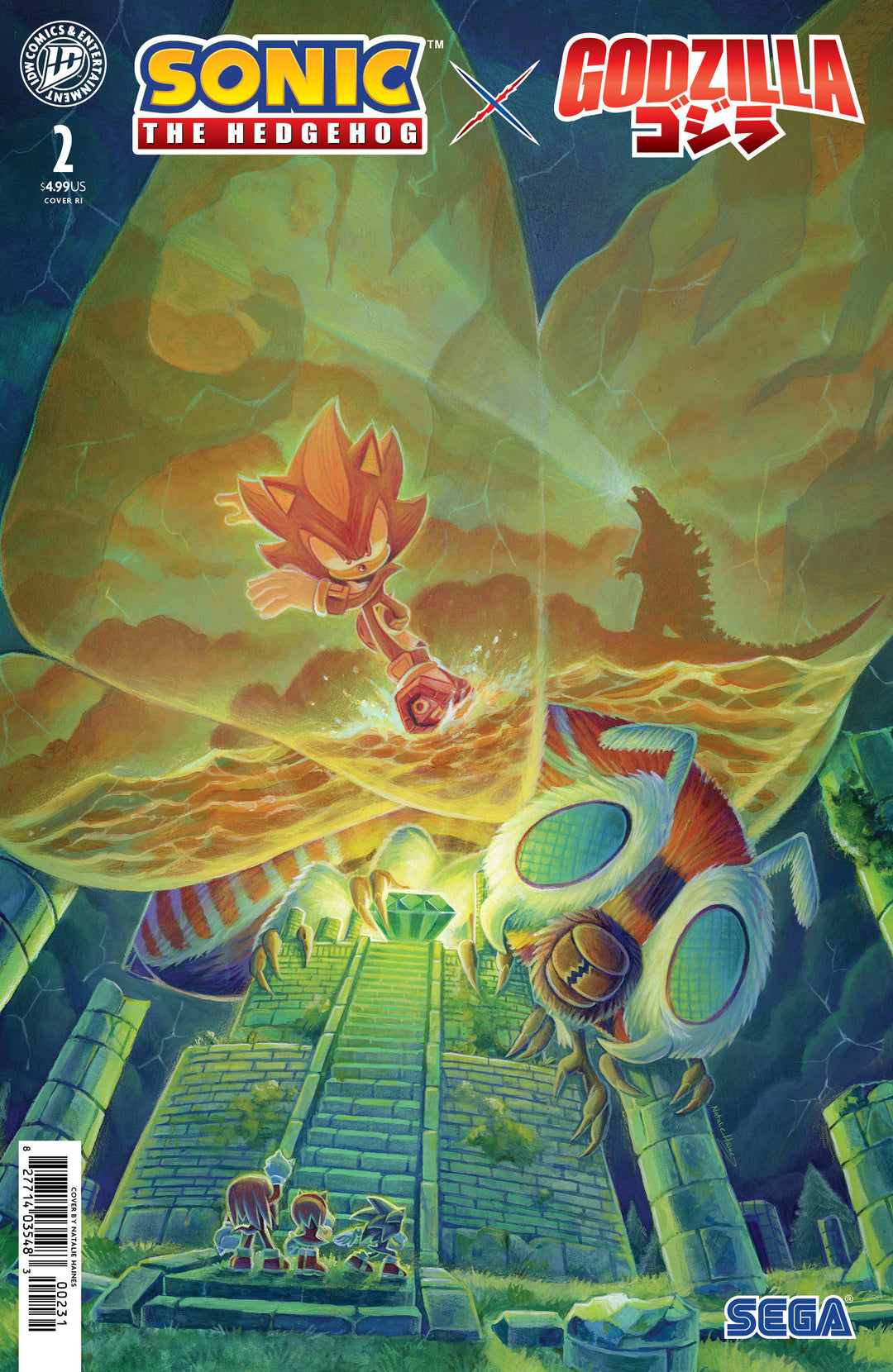 Sonic The Hedgehog X Godzilla #2 Variant C (1:15) (Haines)