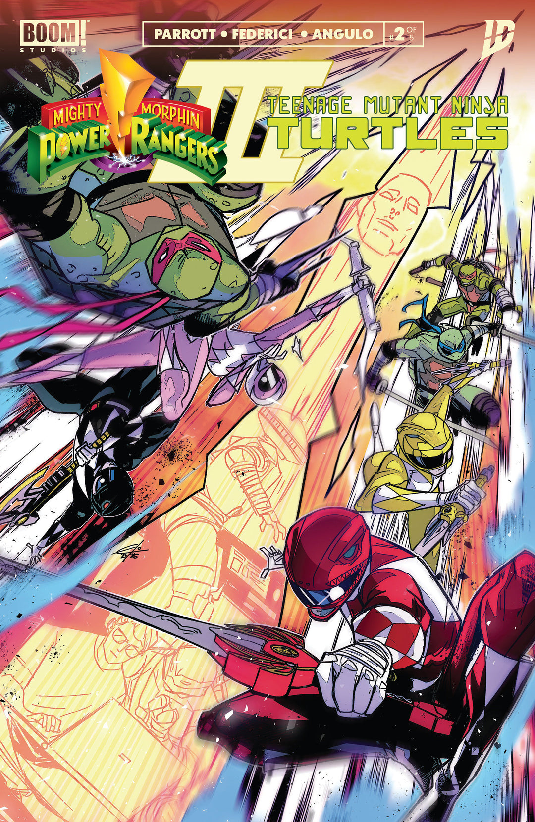Mighty Morphin Power Rangers Teenage Mutant Ninja Turtles III #2 K FOC Reveal Variant (Dressed, Carlini)