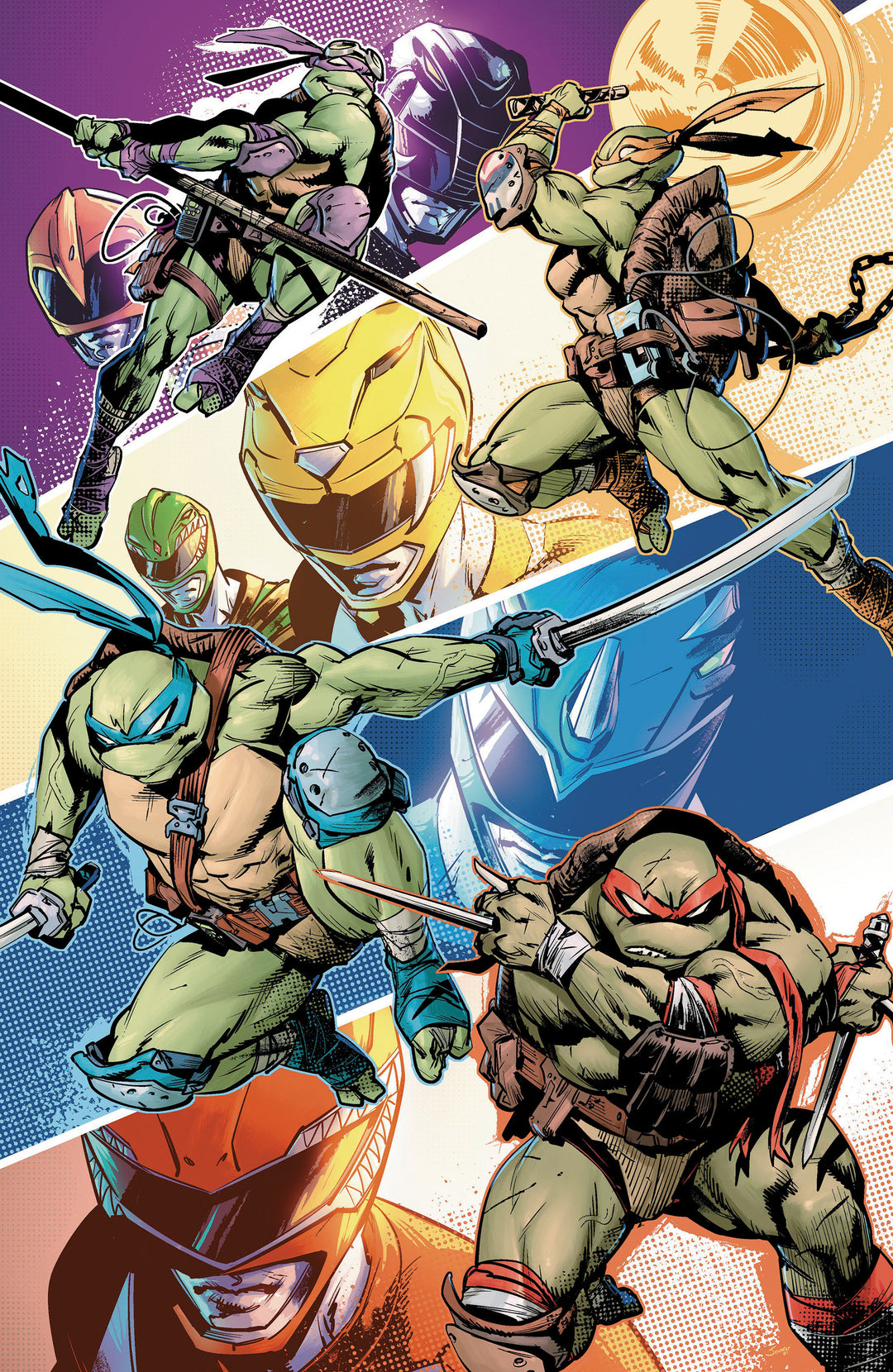 Mighty Morphin Power Rangers Teenage Mutant Ninja Turtles III #4 L (1:5) Variant Edition (Full Art, Cardstock, Ossio)