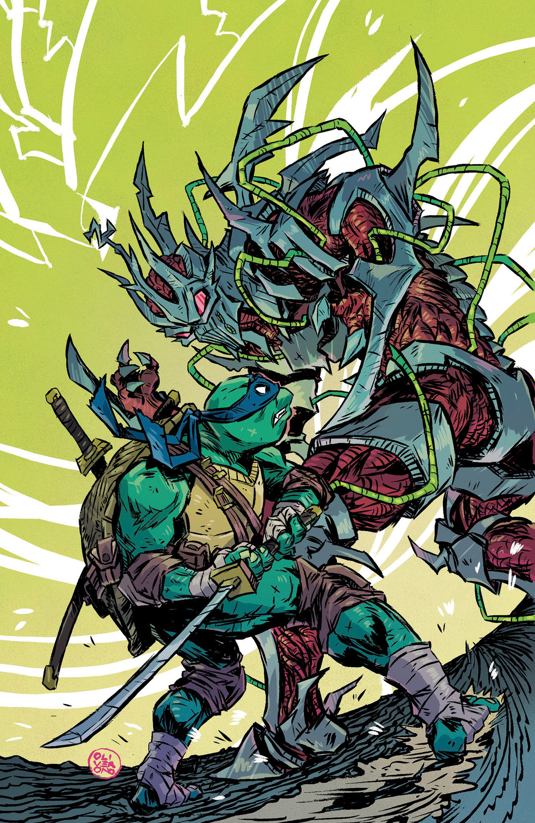 Mighty Morphin Power Rangers/Teenage Mutant Ninja Turtles III #5 D (1:5) Variant Edition (Full Art, Ono)