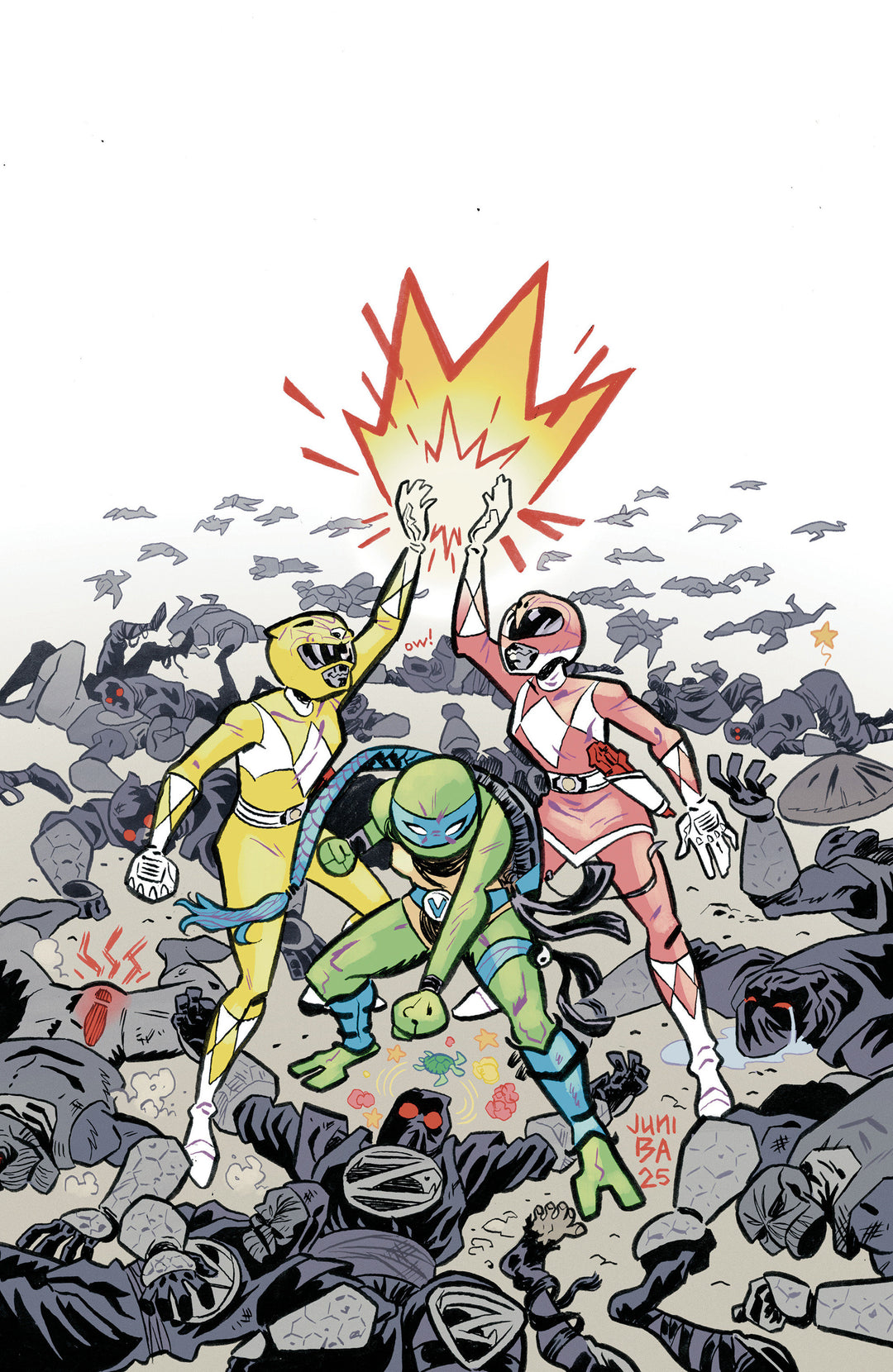 Mighty Morphin Power Rangers/Teenage Mutant Ninja Turtles III #5 J (1:5) Variant Edition (Full Art, Foil, Ba)