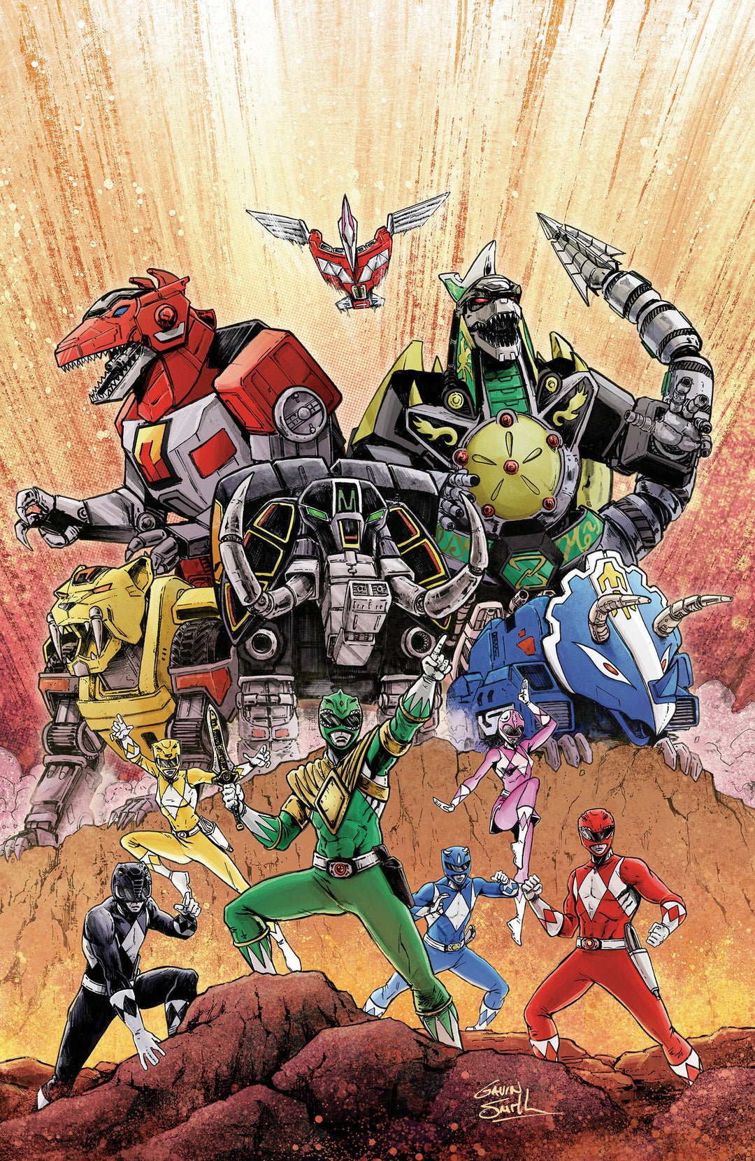 Mighty Morphin Power Rangers Zord Quest #1 D (1:10) Variant Edition (Full Art, Smith)