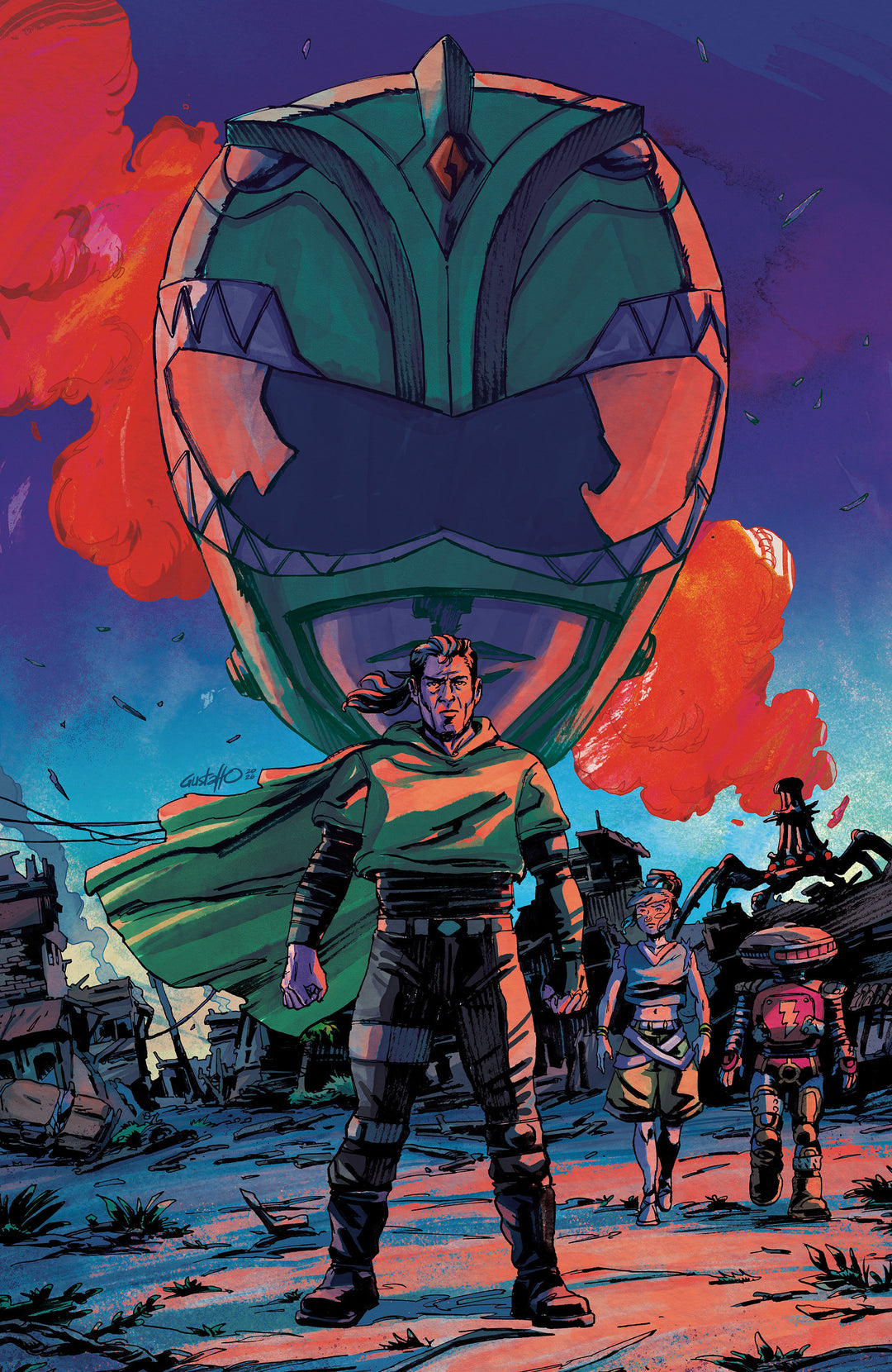 Power Rangers Green #1 G (1:10) Variant Edition Foil Variant (Full Art, Foil, Vargas)