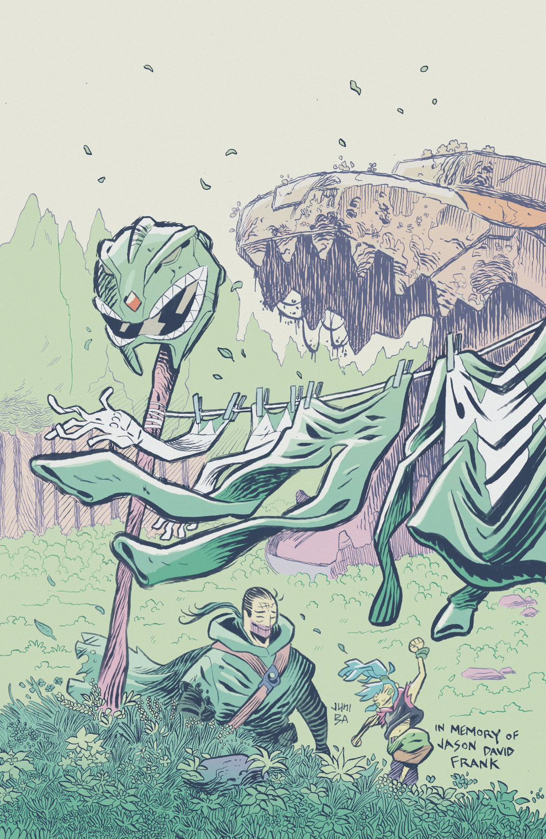 Power Rangers Green #1 H (1:20) Variant Edition Variant (Full Art, Ba)