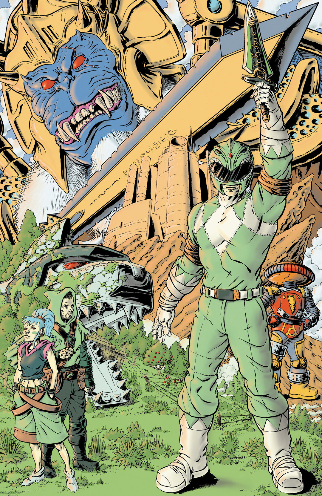 Power Rangers Green #3 F (1:20) Full Art Virgin Rasmussen Variant