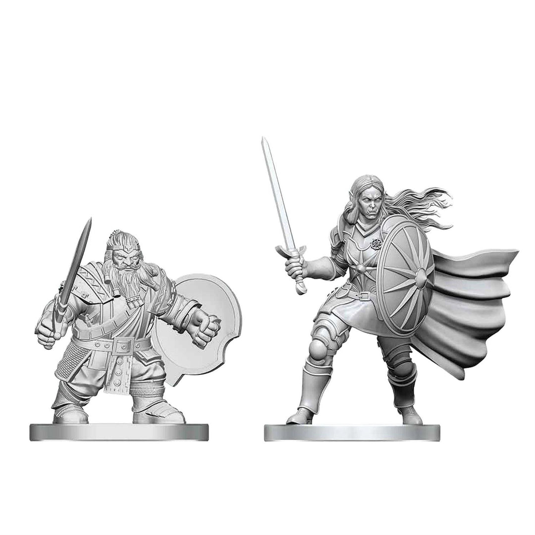D&D Nolzur's Marvelous Miniatures: Dwarf Fighter & Orc Paladin