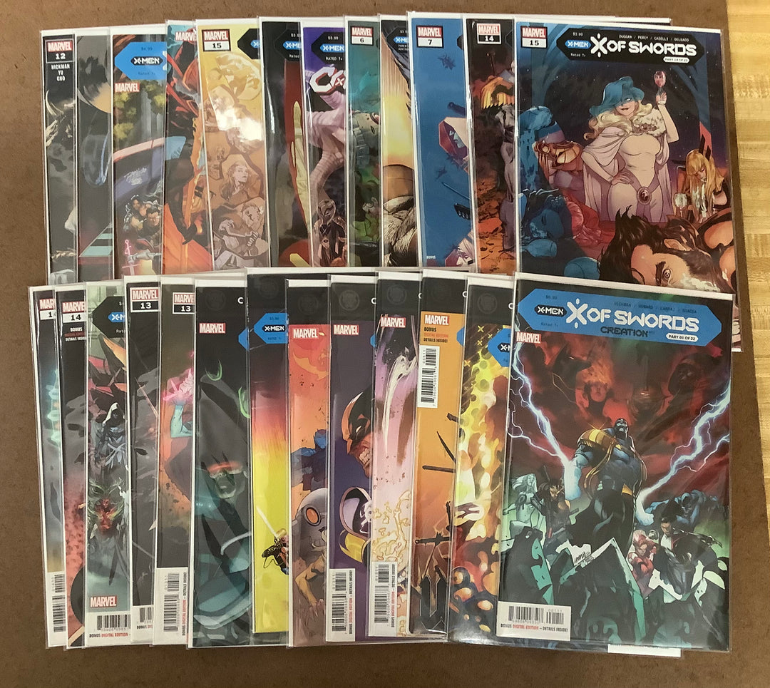 Lot of 25 X Of Swords Marvel Comics Parts #1-#22 + Preludes & Handbook Complete Event Set <OXL-05>