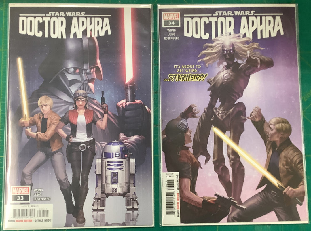 Lot of 2 Doctor Aphra Marvel Comics #33 and #34 1st Appearance of Starweird NM OXL-01