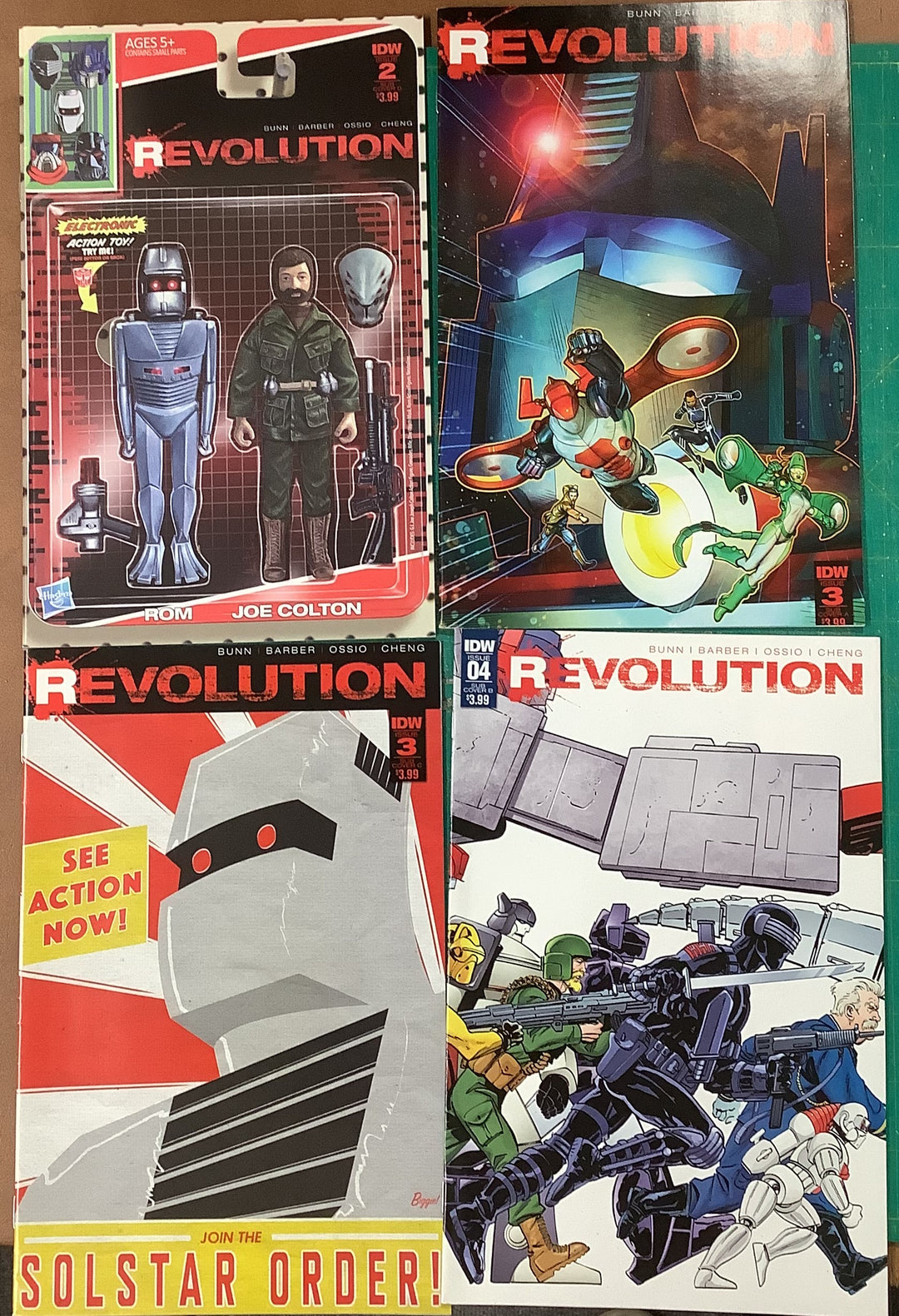 Lot of 11 Revolution IDW Comics #1A 1C 2A 2B 2D 3A 3C 4B Rom One-Shot G.I. Joe 1A 1B OXL-01