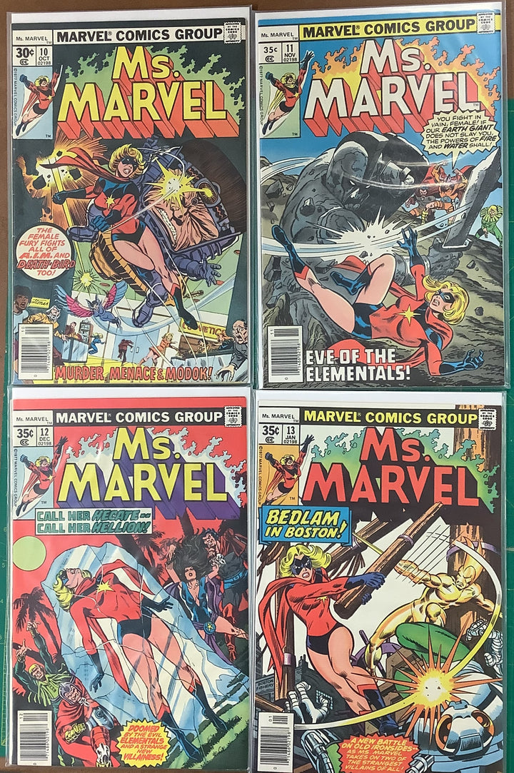 Lot of 12 Ms Marvel (1977-78) Marvel Comic Books #2 3 4 5 6 7 8 9 10 11 12 13 OXL-01