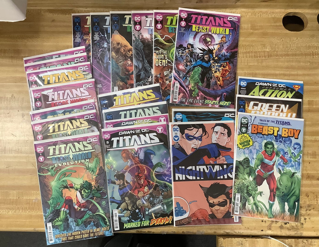 Lot of 22 Titans Beast World DC Comics - Complete Series Run with All Tie-Ins and One Shots!