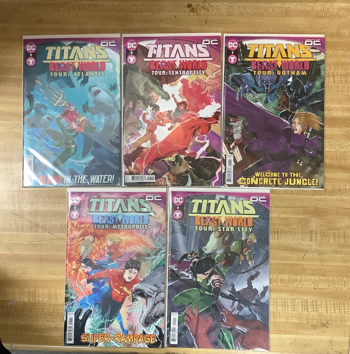 Lot of 22 Titans Beast World DC Comics - Complete Series Run with All Tie-Ins and One Shots!