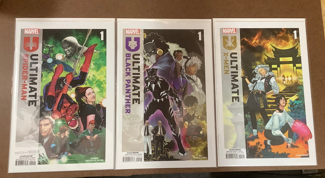 Lot of 3 Ultimate Universe (2024) #1 2nd Printing R. B. Silva Connecting Variants Complete Set