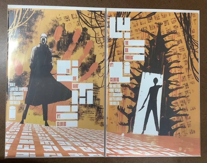 Lot of 10 One Hand #1-#5 & Six Fingers #1-#5 Lee Loughridge Connecting Variant Covers Complete Set (Mature)