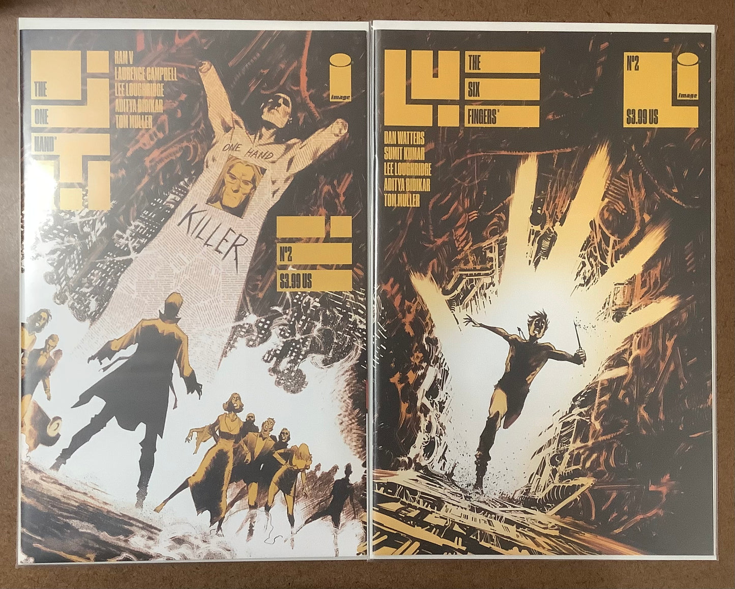 Lot of 10 One Hand #1-#5 & Six Fingers #1-#5 Lee Loughridge Connecting Variant Covers Complete Set (Mature)