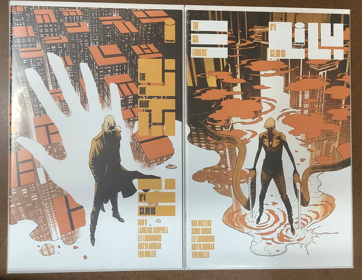 Lot of 10 One Hand #1-#5 & Six Fingers #1-#5 Lee Loughridge Connecting Variant Covers Complete Set (Mature)