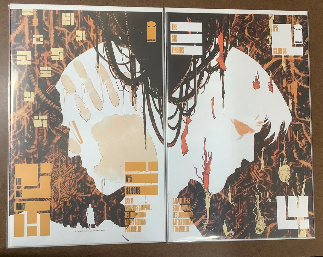 Lot of 10 One Hand #1-#5 & Six Fingers #1-#5 Lee Loughridge Connecting Variant Covers Complete Set (Mature)