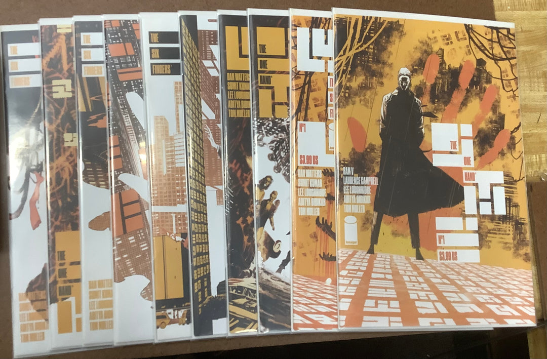 Lot of 10 One Hand #1-#5 & Six Fingers #1-#5 Lee Loughridge Connecting Variant Covers Complete Set (Mature)
