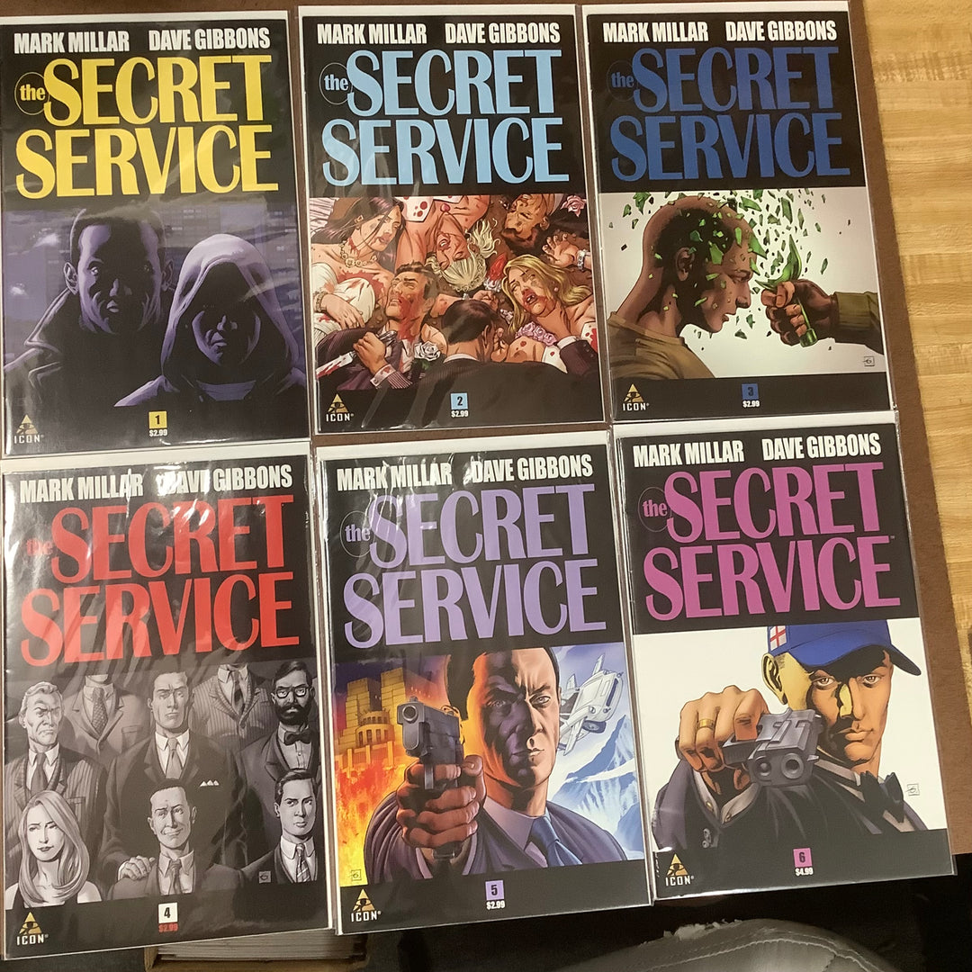 Lot of 6 The Secret Service #1-#6 Icon Comics Complete Series Set