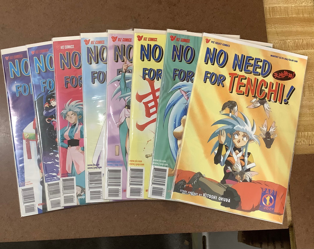 Lot of 8 No Need for Tenchi! Viz Comic Books: Pt. Three #1, Pt. Five #1, #4, #5, Pt. Six #3, Pt. Seven #1, #4, Pt. Eight #1 Set <OXL-01>