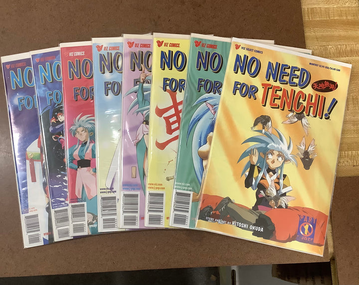 Lot of 8 No Need for Tenchi! Viz Comic Books: Pt. Three #1, Pt. Five #1, #4, #5, Pt. Six #3, Pt. Seven #1, #4, Pt. Eight #1 Set <OXL-01>