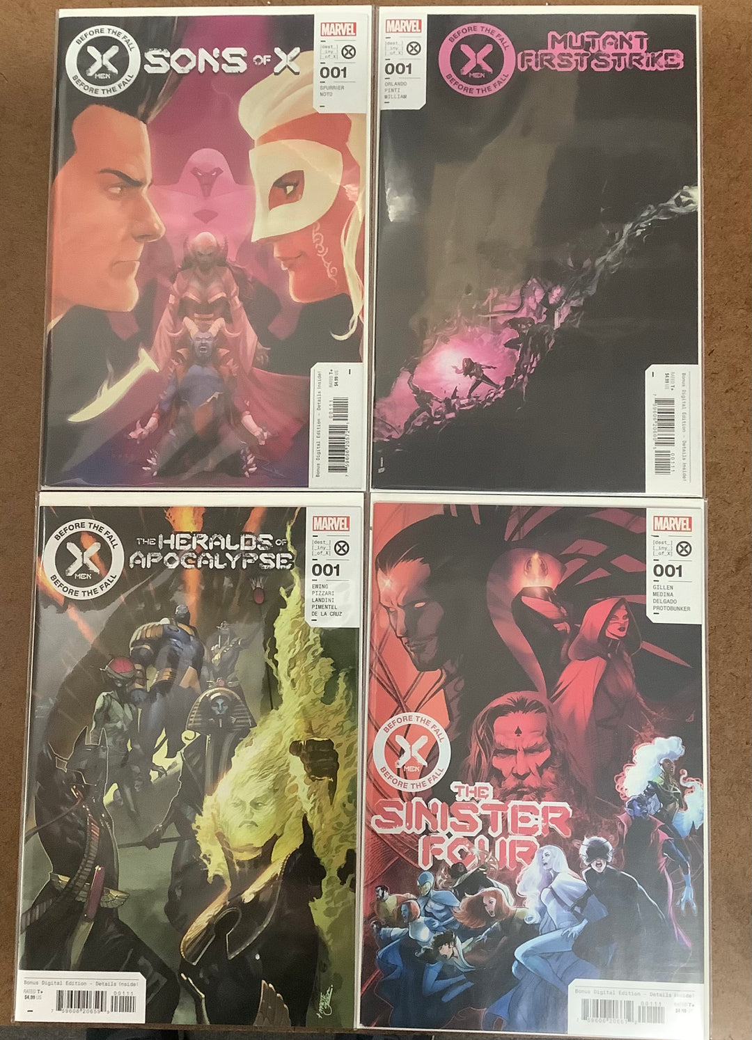 Lot of 4 X-Men: Before The Fall One Shots Complete Set Fall of X Event <OXL-02>